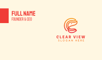 Gradient Shrimp Letter C Business Card Image Preview