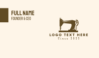 Brown Grunge Sewing Machine Business Card Design