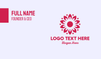 Sunny Pink Flower Business Card Design