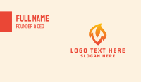 Fire Letter V Business Card Design