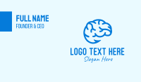 Blue Brain Hook Business Card Design