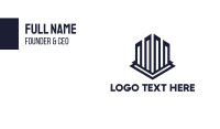 Geometric Building Outline Business Card Design