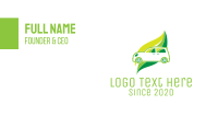 Green Eco Automotive Car Business Card Design