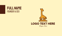 Tall Yellow Giraffe Business Card Design