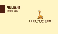 Tall Yellow Giraffe Business Card