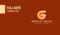Orange Letter G Business Card Image Preview