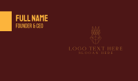 Abstract Geometric Crown Business Card Design