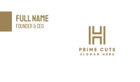 Golden Letter H Business Card Image Preview