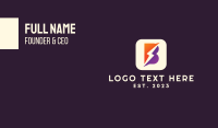 Lightning Letter B App Business Card Design