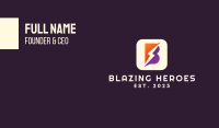 Lightning Letter B App Business Card Image Preview