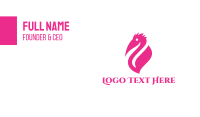 White And Pink Business Card example 2