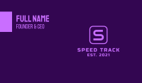 Purple Gaming Lettermark Business Card
