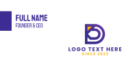 Violet D Outline  Business Card Design