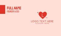 Red Heart Business Card example 1