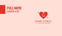 Cupid Heart Lettermark Business Card Design