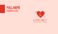 Cupid Heart Lettermark Business Card Image Preview