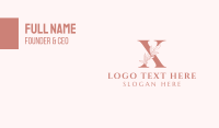 Elegant Leaves Letter X Business Card Design