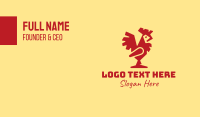 Modern Red Rooster Business Card Design