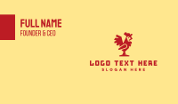 Modern Red Rooster Business Card