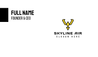 Yellow Collar Y Outline Business Card