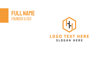 Hexagonal Letter H Business Card Design