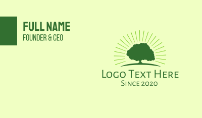 Green Bright Tree Business Card