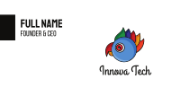 Colorful Parrot Head Business Card