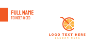 Orange Juice Letter C Business Card