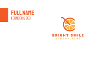 Orange Juice Letter C Business Card
