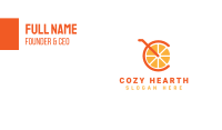 Orange Juice Letter C Business Card Image Preview