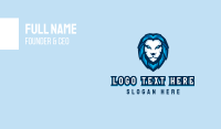 Blue Lion Head Mascot Business Card