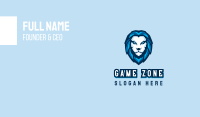 Blue Lion Head Mascot Business Card Image Preview