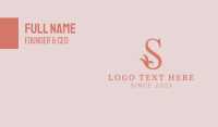 Floral Letter S Business Card Design