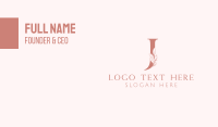 Elegant Leaves Letter J Business Card Design