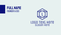 Hexagon Tech Lettermark  Business Card