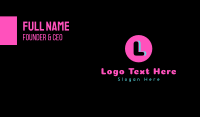 Neon Funky Lettermark Business Card