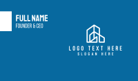 White Building Outline  Business Card Design