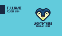 Happy Heart Penguin Business Card Design