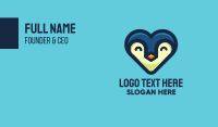 Happy Heart Penguin Business Card Design