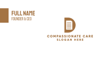 Gold D Document Business Card Design