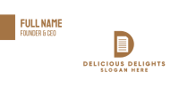 Gold D Document Business Card Image Preview