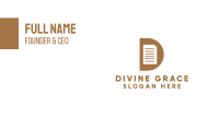 Gold D Document Business Card Image Preview