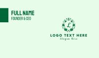 Simple Leafy Vine Lettermark Business Card