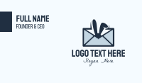 Bunny Letter Envelope Business Card Design
