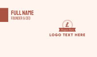 Circle Banner Lettermark Business Card