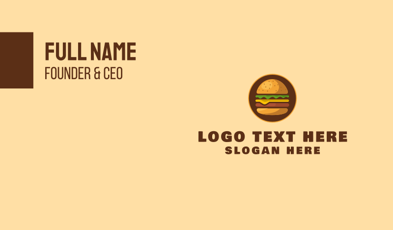 Hamburger Business Card example 1