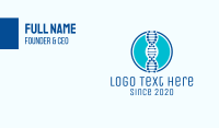 Blue DNA String Business Card Design