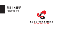 Red Black C Stroke Business Card