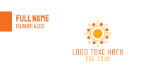 Modern Sun Flower Outline Business Card