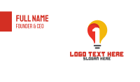 Yellow Bulb Number 1 Business Card Design